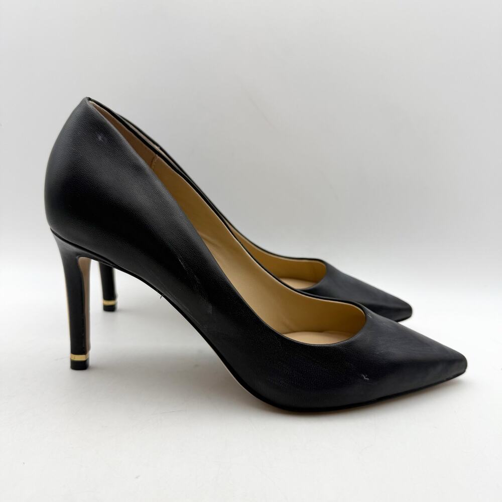 Ted Baker Womens Charlotte Pumps Size 7 EU 37.5 Black Leather EUC